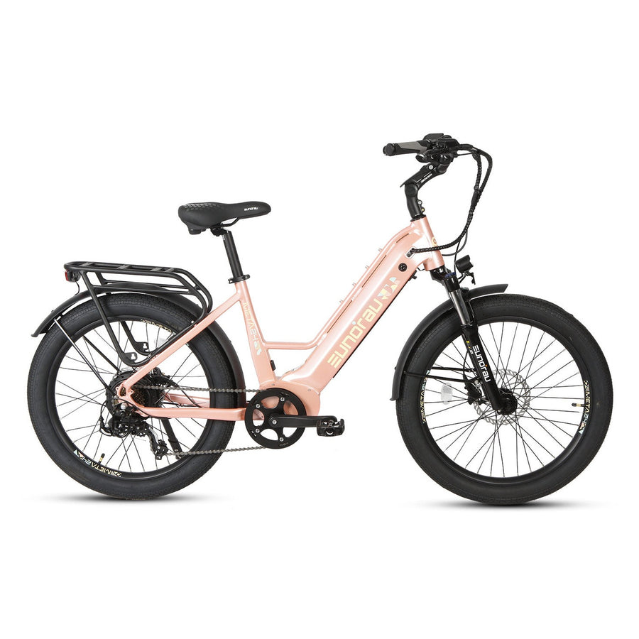 e commuter bicycle pink
