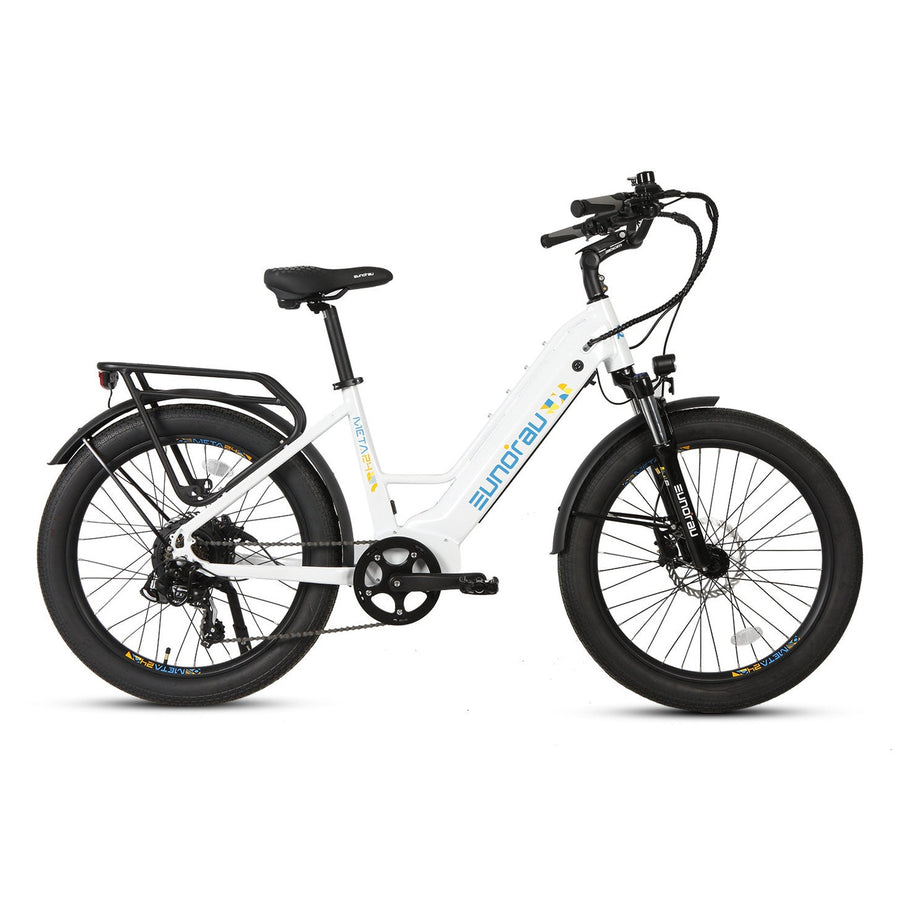 e commuter bicycle white