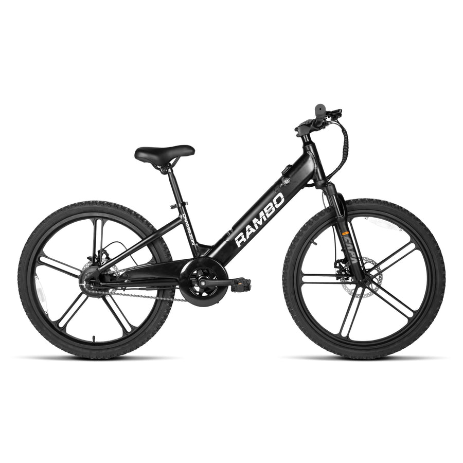 Rambo Chameleon 24" Kids' Electric Bike with 250W Hub-Drive Motor, Max Speed 16 MPH