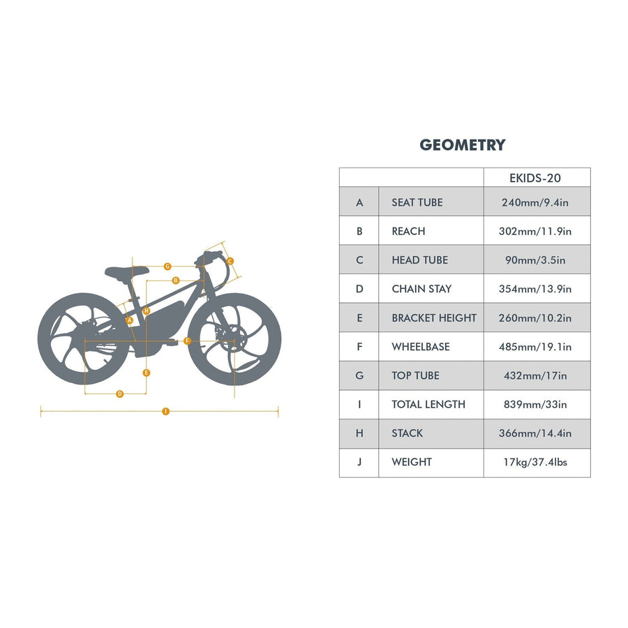 Eunorau EKIDS-20 1.0 Electric Bike, Max Speed 15.5 MPH