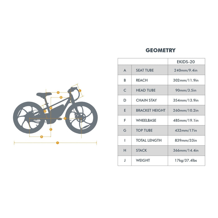 Eunorau EKIDS-20 Electric Bike, Max Speed 15.5 MPH