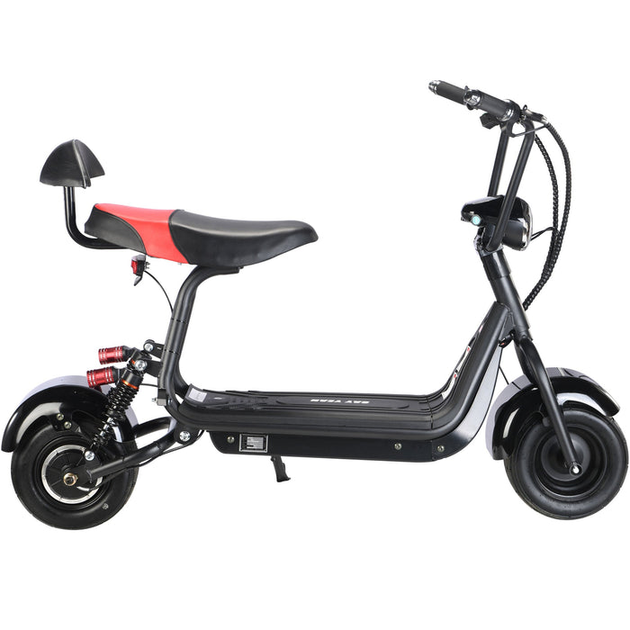 MotoTec Mini Fat Tire 48v 500w Electric Scooter Black, Max Speed 20 MPH