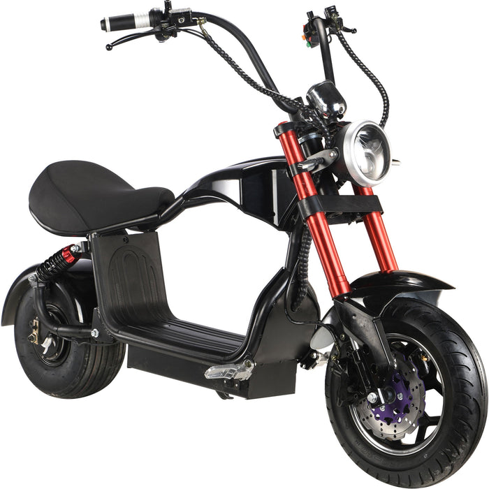 MotoTec Mini Lowboy 48v 800w Lithium Scooter Black, Max Speed 20 MPH