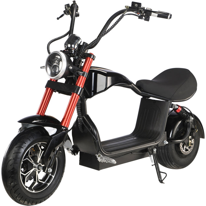 MotoTec Mini Lowboy 48v 800w Lithium Scooter Black, Max Speed 20 MPH
