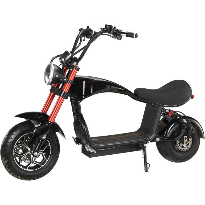 MotoTec Mini Lowboy 48v 800w Lithium Scooter Black, Max Speed 20 MPH