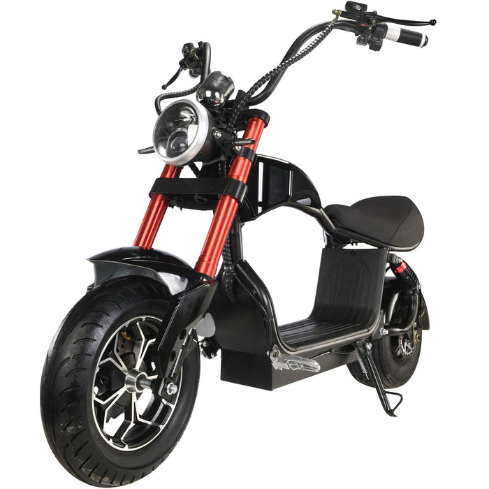 MotoTec Mini Lowboy 48v 800w Lithium Scooter Black, Max Speed 20 MPH