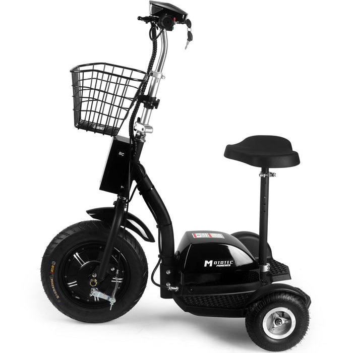 MotoTec Electric Trike 48v 500w, Max Speed 22 MPH