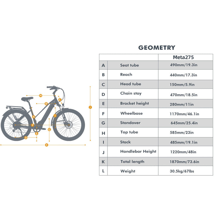 Eunorau META275 1.0 20 MPH Electric Commuter Bike, 500W