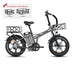 Rattan Electric Bikes Ebike + Front & Back Baskets Rattan LM ULTRA 1000W 48V 40.5Ah Brushless Gear Hub Motor Full Suspension Fat Tire 4.0 Foldable 2-Seater Electric Bike with Hydraulic Brakes and Max Range of 120 Miles!