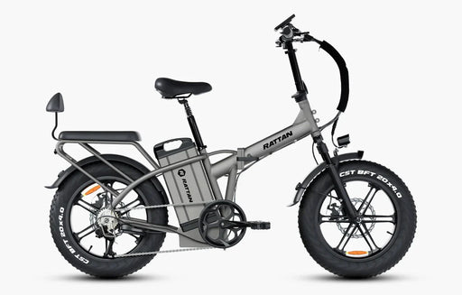 Rattan Electric Bikes Ebike only Rattan LM ULTRA 1000W 48V 40.5Ah Brushless Gear Hub Motor Full Suspension Fat Tire 4.0 Foldable 2-Seater Electric Bike with Hydraulic Brakes and Max Range of 120 Miles!